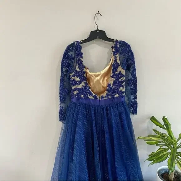 MAC DUGGAL | Navy Blue Evening Ball Gown 65841R - Picture 10 of 16